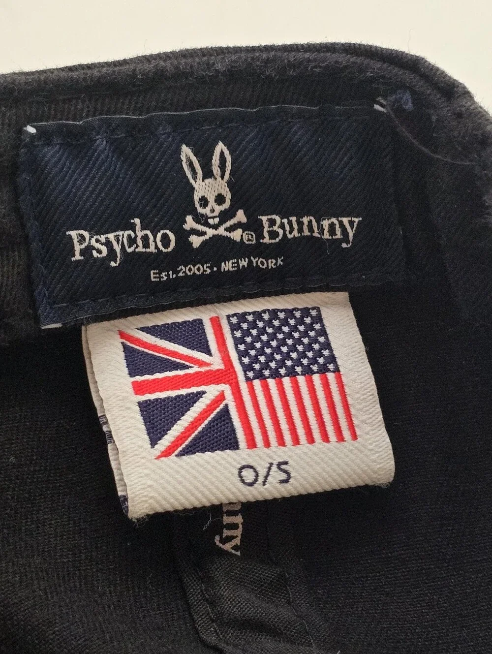Psycho Bunny Black Logo Snapback Baseball Cap Hat One Size